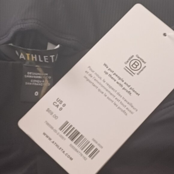 NWT Athleta Black Sz 0 Brooklyn Bermuda Shorts Featherweight Stretch - Picture 9 of 9